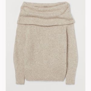 NWT, H&M Off-the-shoulder sweater, Large